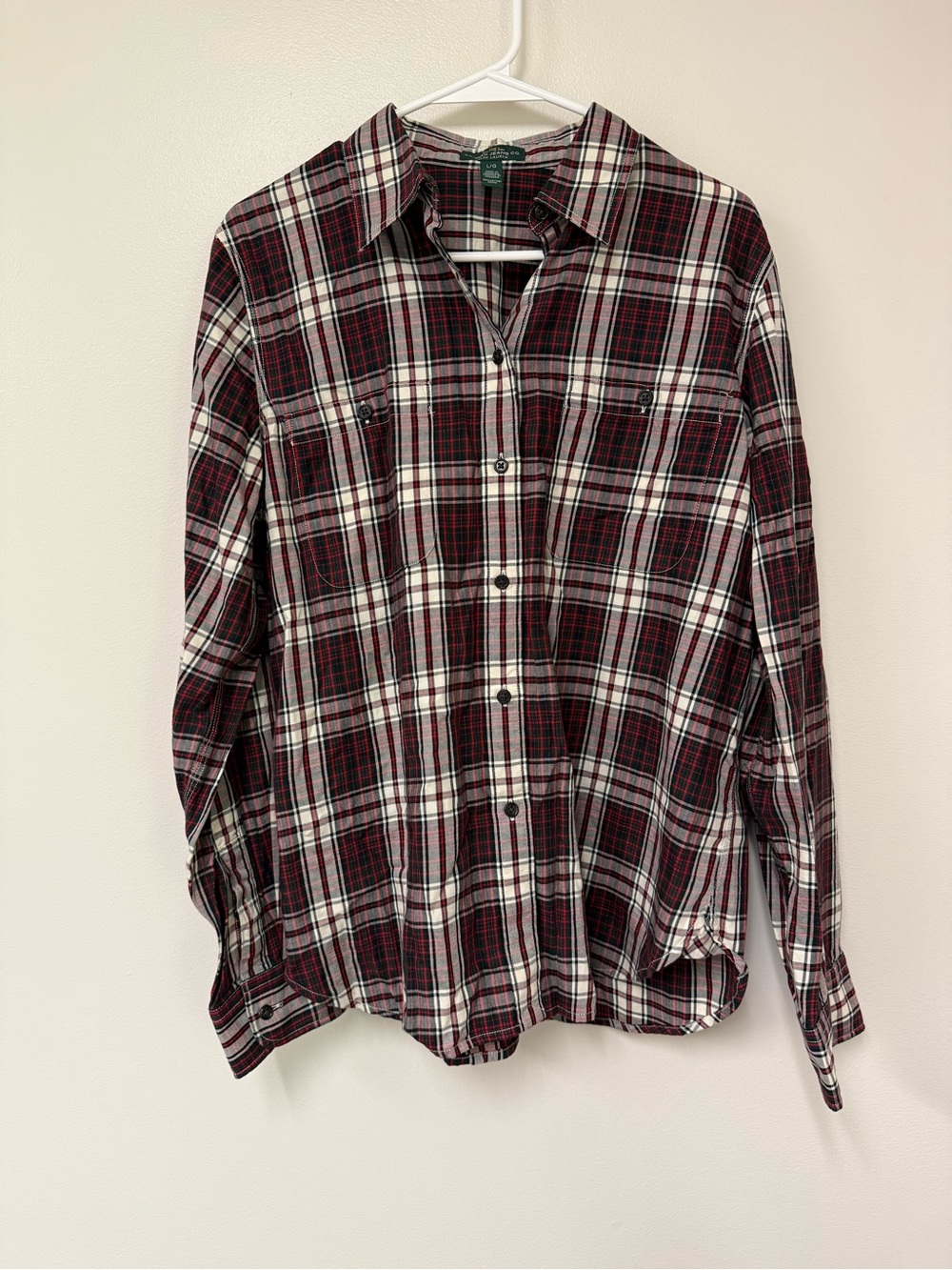 Lauren Ralph Lauren L Plaid Button Down Shirt Equestrian Fall Preppy Layering